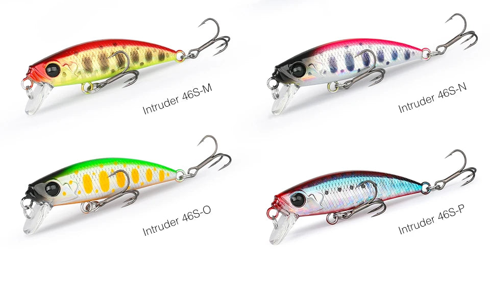 TSURINOYA 46S Sinking Minnow Fishing Lure Intruder 46mm 5g Artificial Trout Ajing Stream Lake Jerkbait Rockfishing Hard Baits