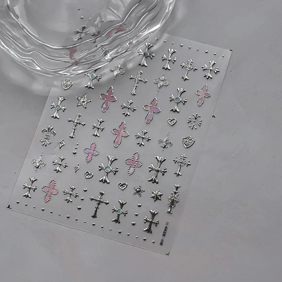 TSZS TO3913 Decorațiuni unghii 5D strălucitoare - Inimă și Lună 1 buc