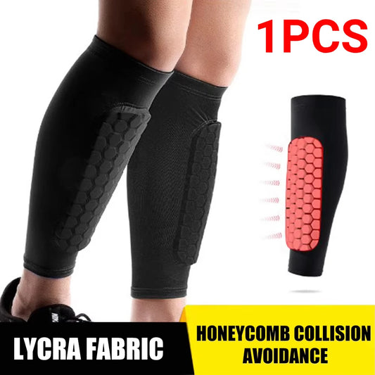 Schienbeinschoner 2025: HUAN-Qzta 1pcs Soccer Football Shin Guard Pads - Honeycomb Running Leg Calf Protective Gear Shield Sleeves Outdoor Sports Support Guard Collection