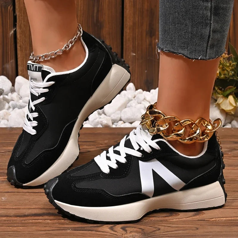 Meilecheng Damen Sneakers Bequem - Rutschfest PU Innensohle