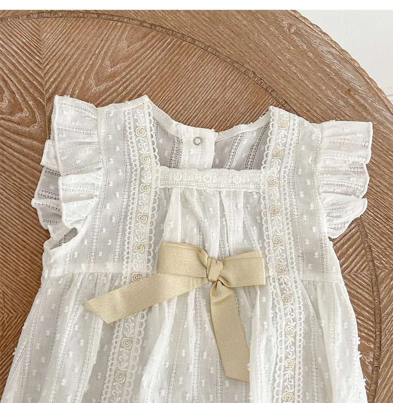 Bratyeessi Jumpsuit Spitze - Baumwolle 0-12M Rüschen