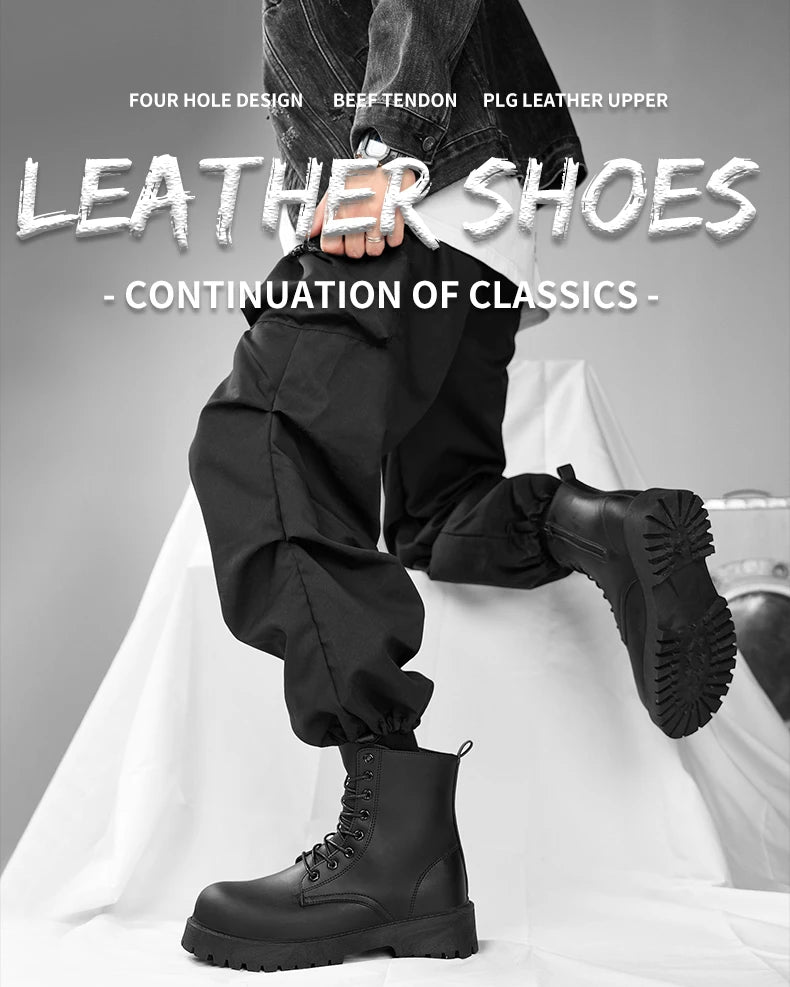 CN Fujian Leder High Top Outdoor Stiefel - Größe Sohle Dicke