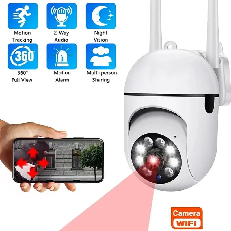 Überwachungskamera 2025: 3MP WiFi Camera Home PTZ IP - Color Night Audio Wireless Surveillance Auto Tracking Collection