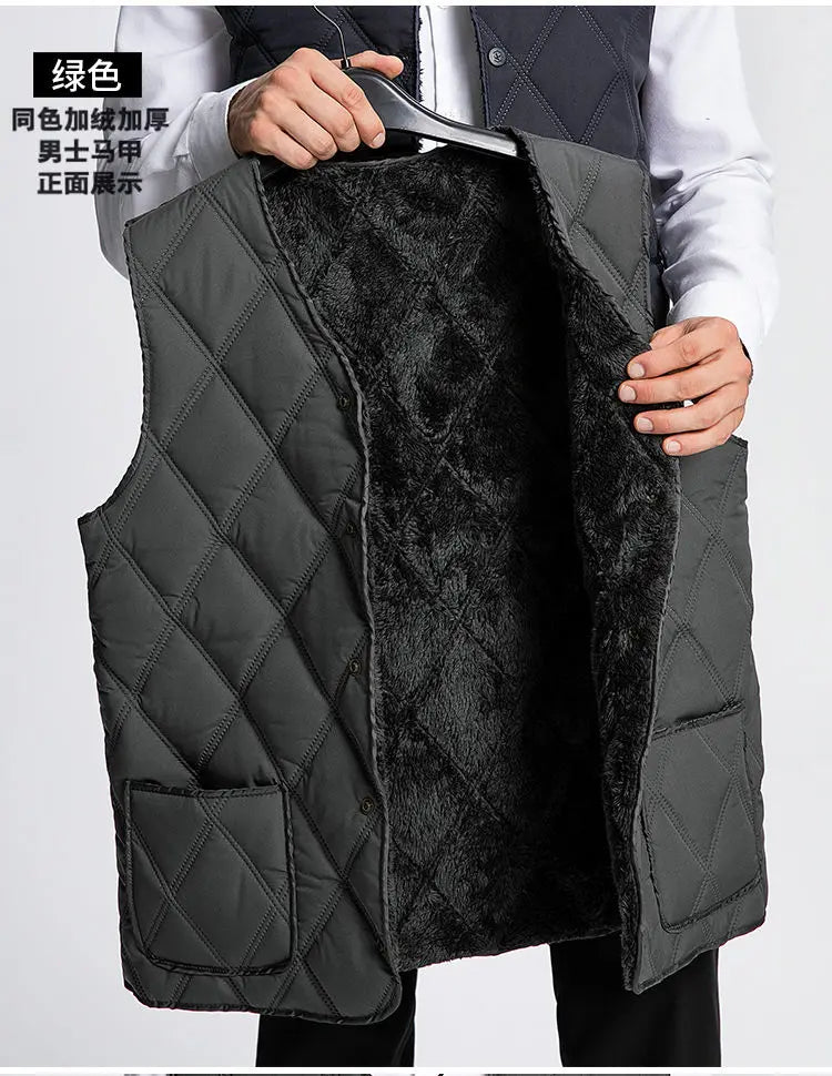 AlpenFit Slim Warme Daunenweste - Baumwolle, Vlies Gr. M-L