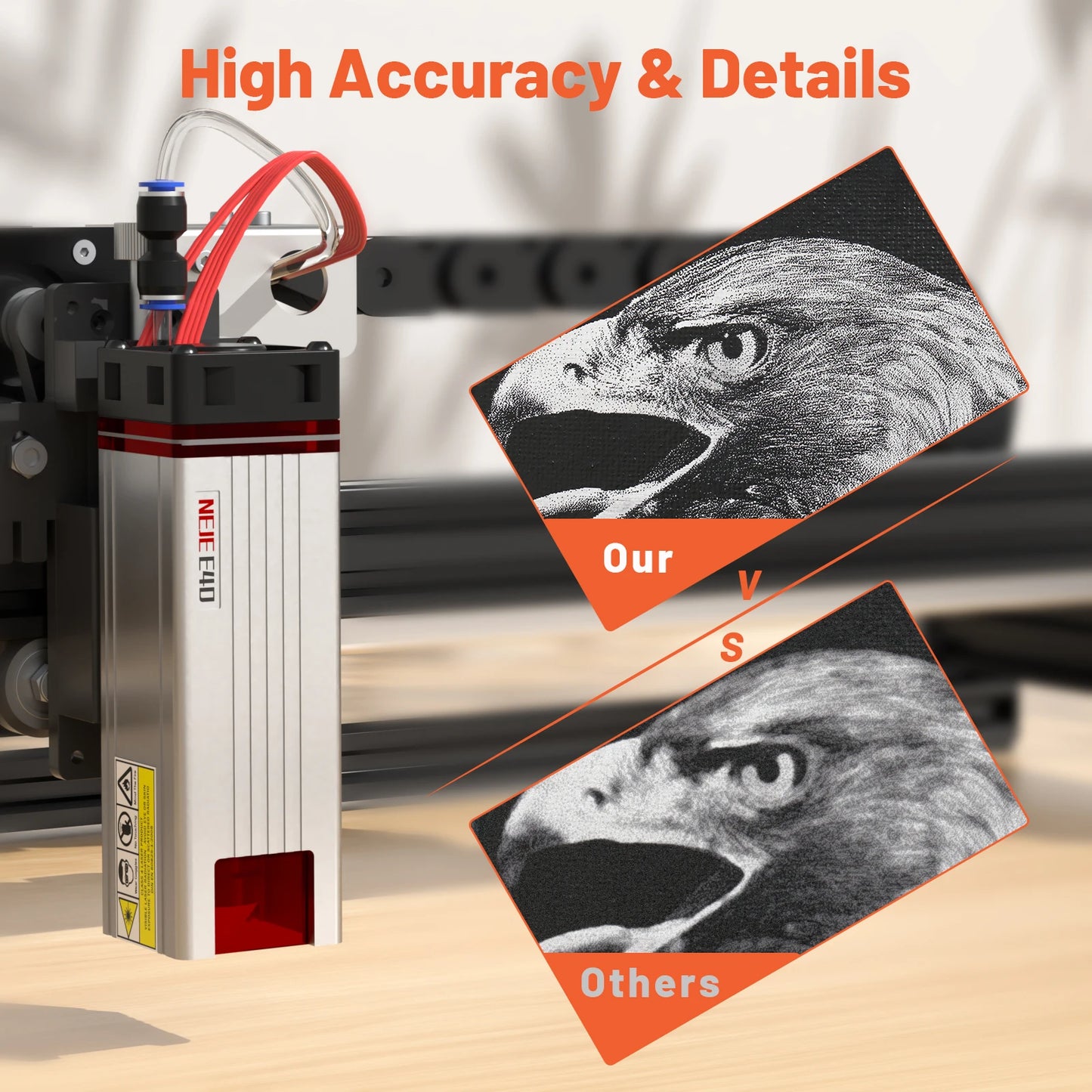 Lasergravur-Maschine 2025: NEJE Max 4 V2 Pro Laser Engraver 1000mm/s High Speed - 254DPI Precision Motorized Z-Axis Wood Acrylic Leather Collection