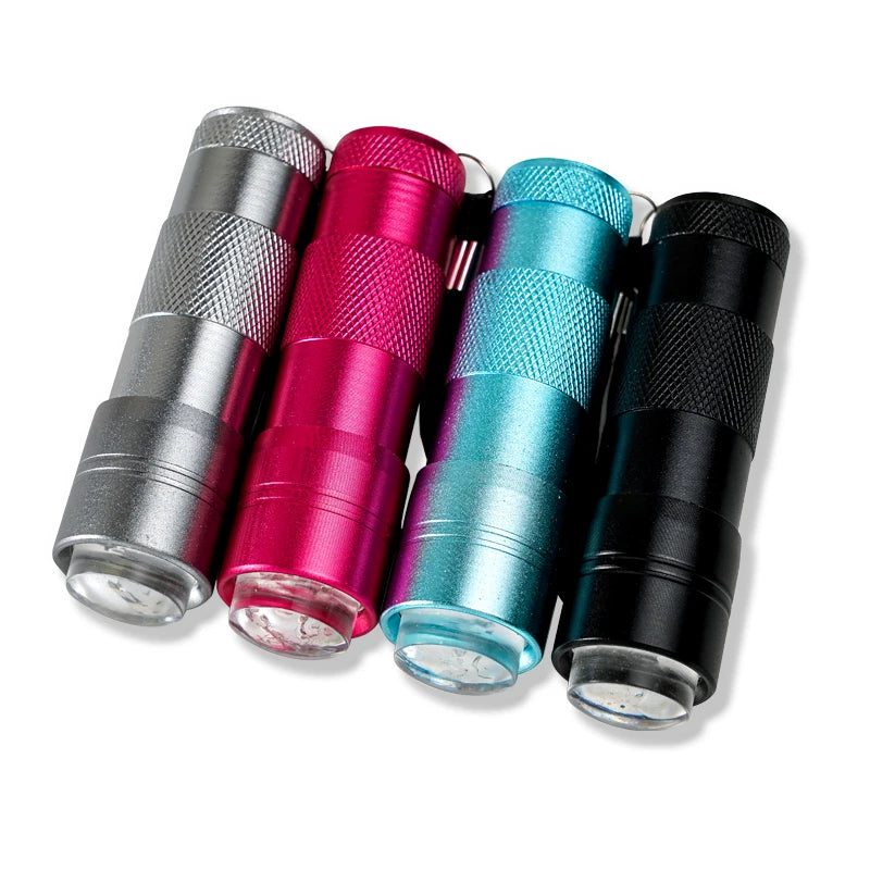Portable Nail Cure LED Light Lamp 4-Colors Flashlight Gel Curing Lamp UV Currency Detector Lamp Nail Dryer Manicure lamp #LD012#