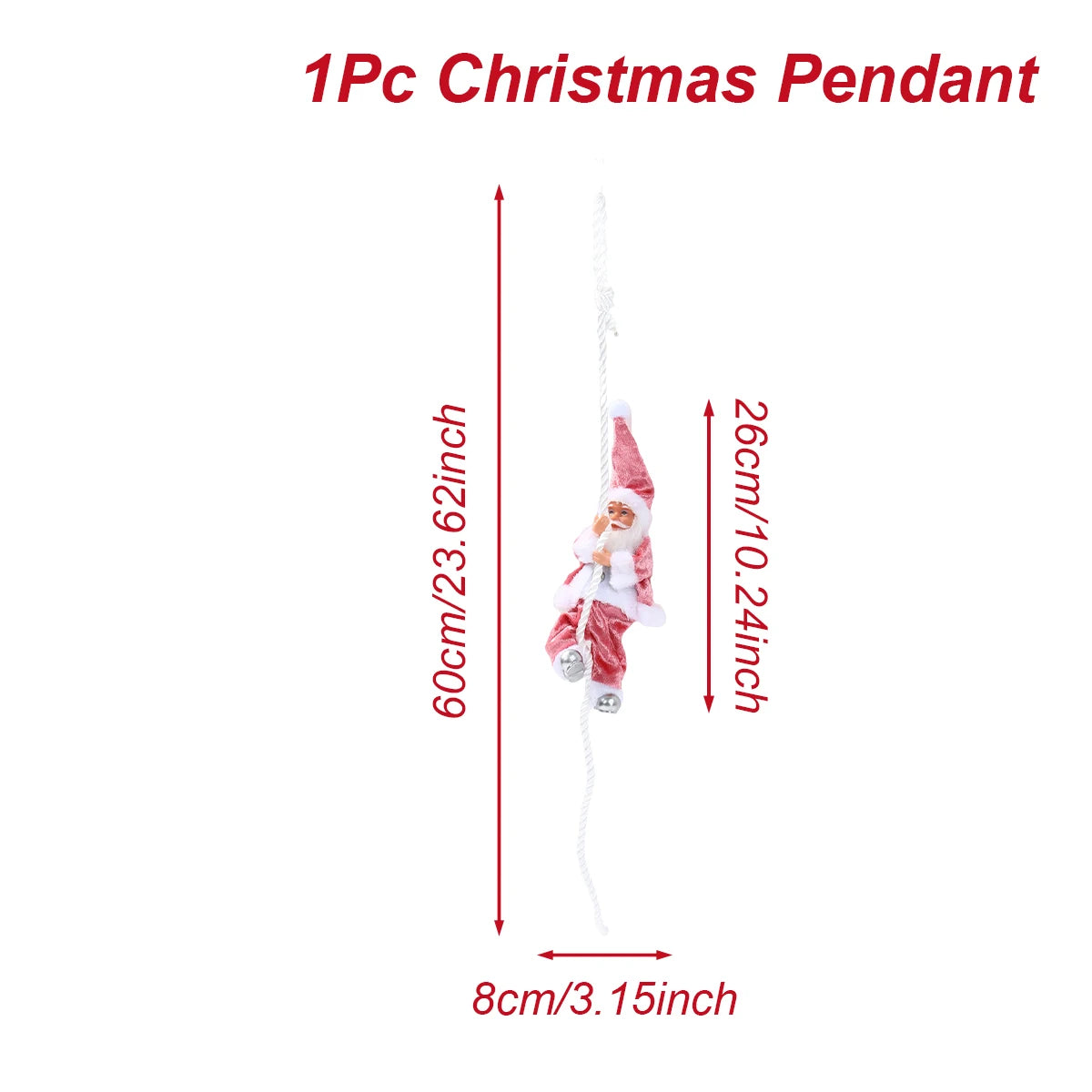 Choice Weihnachtsmann Kletterleiter Anhänger - Größe 5 cm Kunststoff