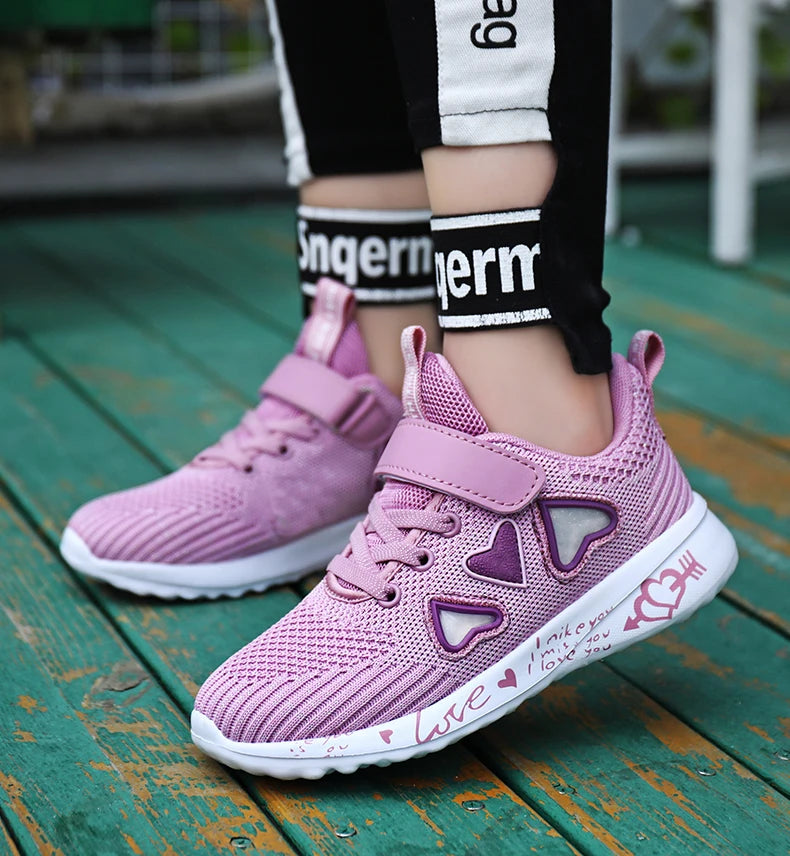 Mädchen Casual Schuhe 2025 - Leicht Mesh Sneakers Kinder Sommer - Frühling Herbst Tenis Süß Sport Cartoon Weiblich Laufen Socken Schuhe