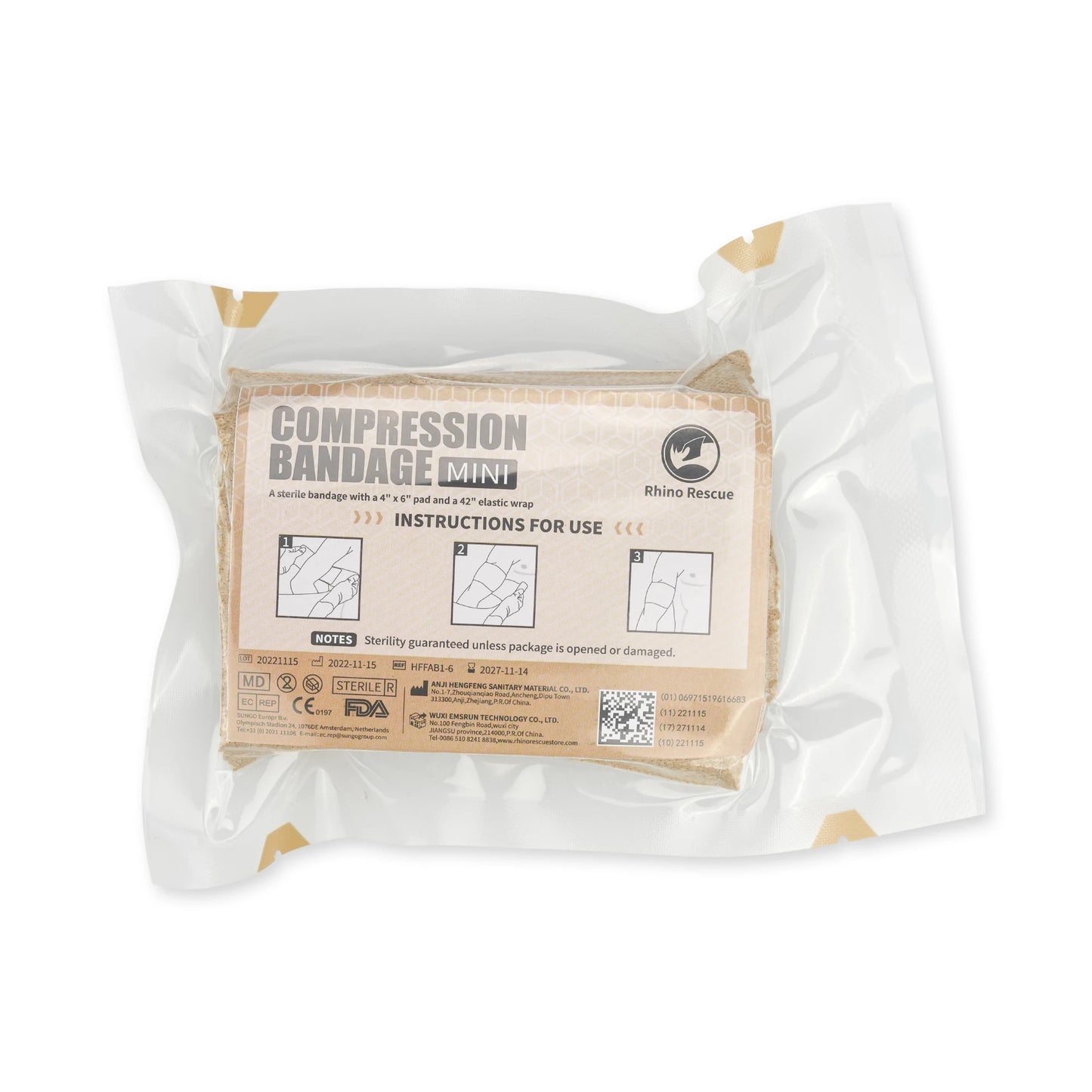 Rhino Rescue CE-MCB Druckverband - Größe 4 Zoll 56 g