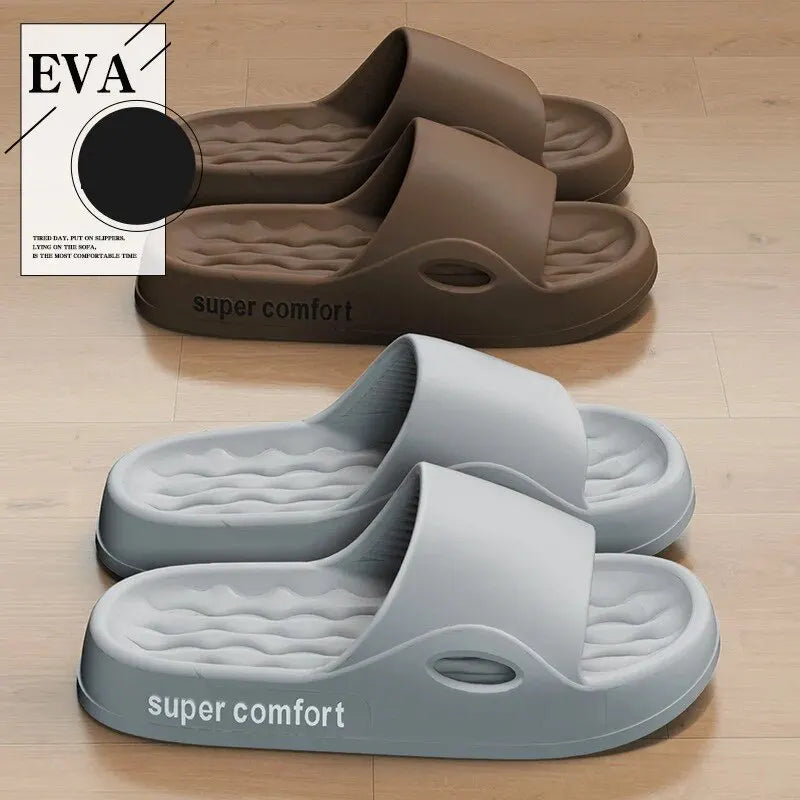 Dick Plattform Hausschuhe für Frauen Heim Weich Sohle Kissen Slides Sandalen Frau Sommer Strand Rutschfest Flip Flops Badezimmer Hausschuhe