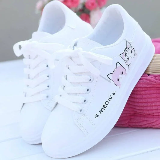 Bella Sneaker Schnürung - PU Katzendesign 36-41 EU Sommer