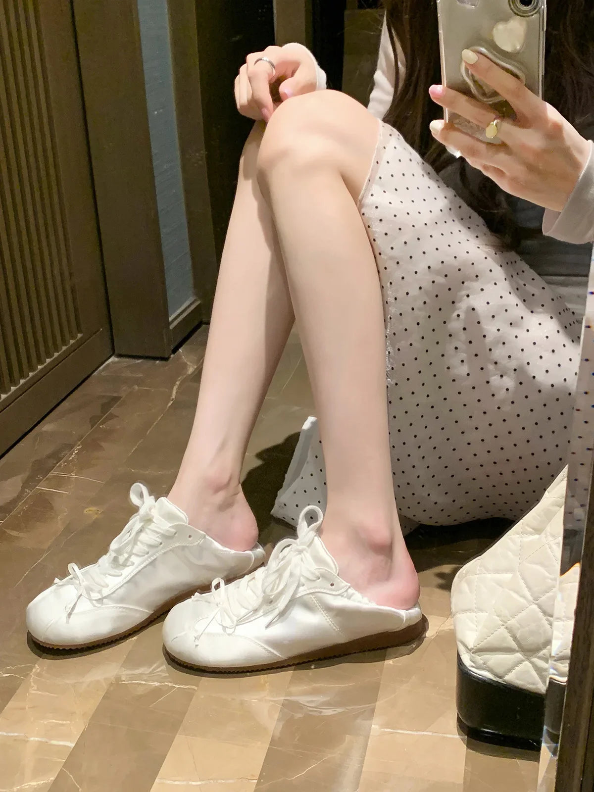 Comemore 2025 Neu Sommer Damen Ballet Stil Süß Mädchen Sport Board Schuhe Mode Satin Schleife Freizeit Flats Damen Komfortabel