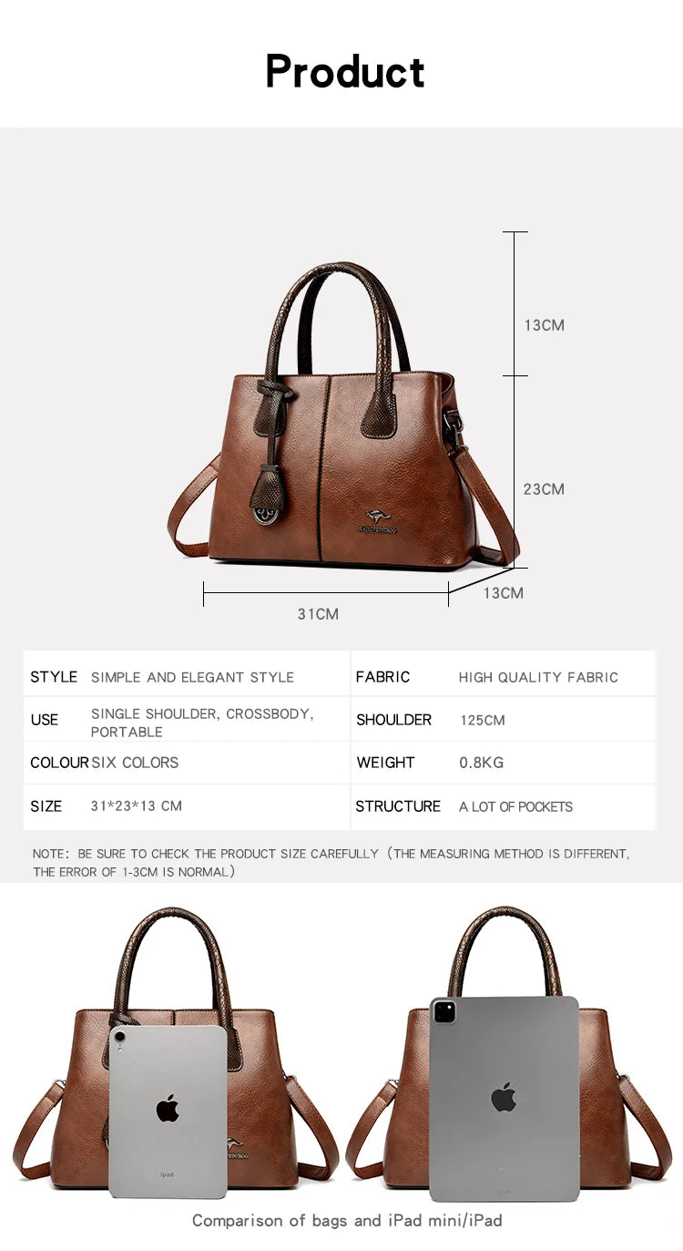 Fashion Crossbody Bags for Women Designer Ladies Purses and Handbags High-quality Soft Leather Women Shoulder Messenger Bags Sac