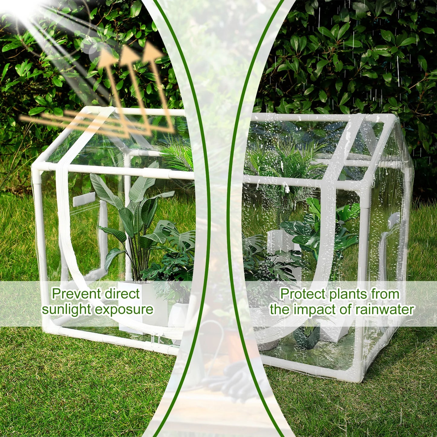 Gewächshaus-Zelt 2025: Transparent PVC Indoor-Portable - Thermostatic Growing Collection