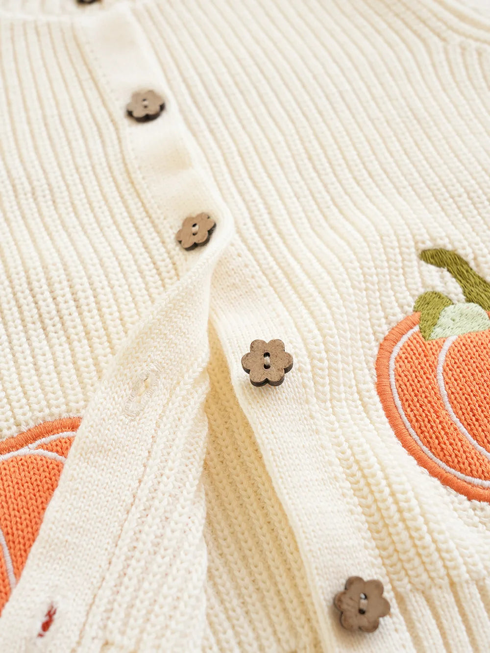 Deer jonmi Gestrickter Pilz-Pullover - Baumwolle Vollärmel