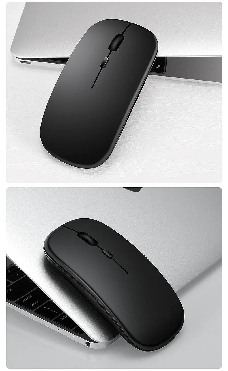 Wireless Maus Slim Bluetooth-kompatibel 2.4G Computer-Mäuse Portable Rechargeable/Battery Cordless Maus für iPad Laptop Desktop