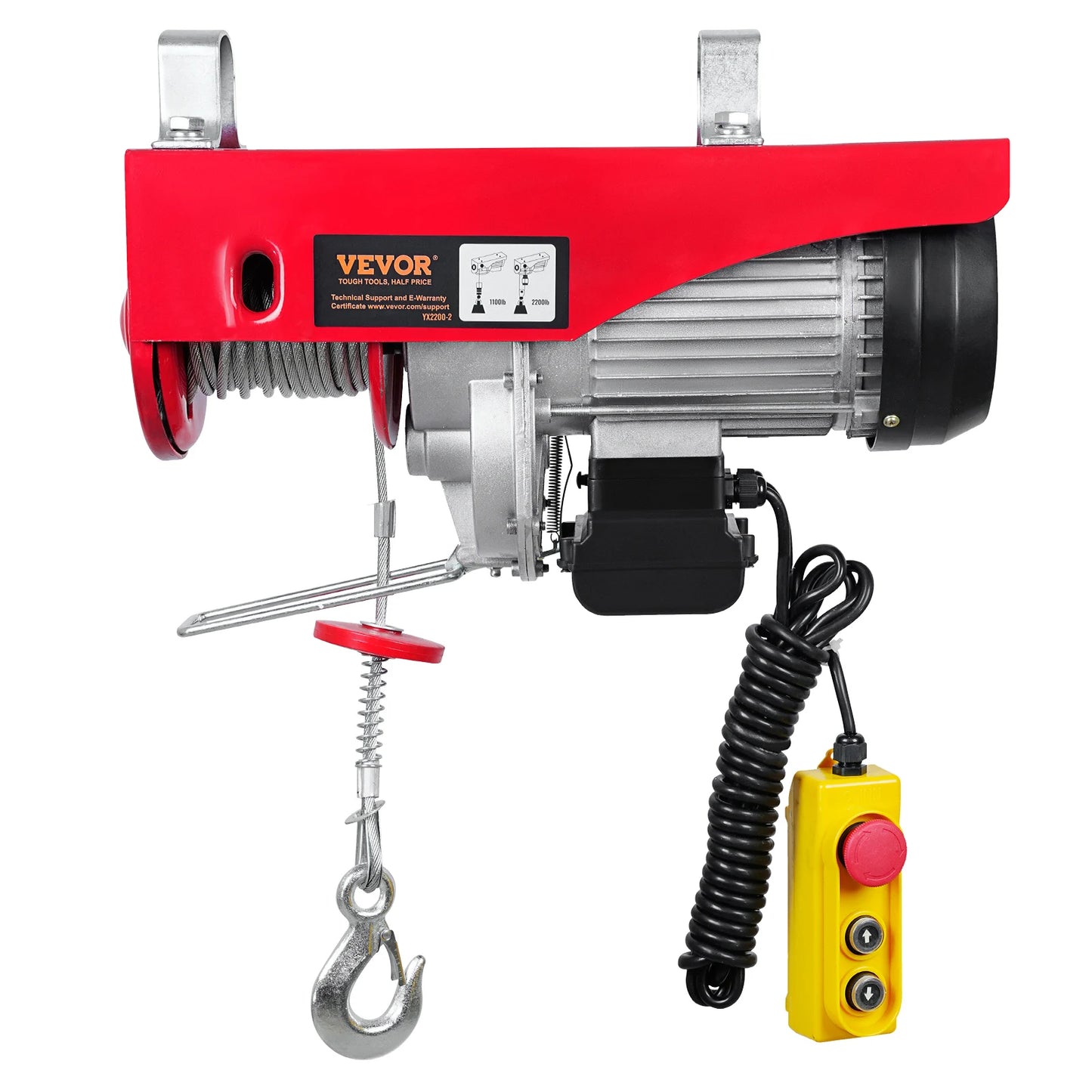 VEVOR 400-1000kg Elektrischer Palan Hebezeug Kabelhaspel Winch für Boot Auto Garage Aufzug mit Wired Remote Control Lifter