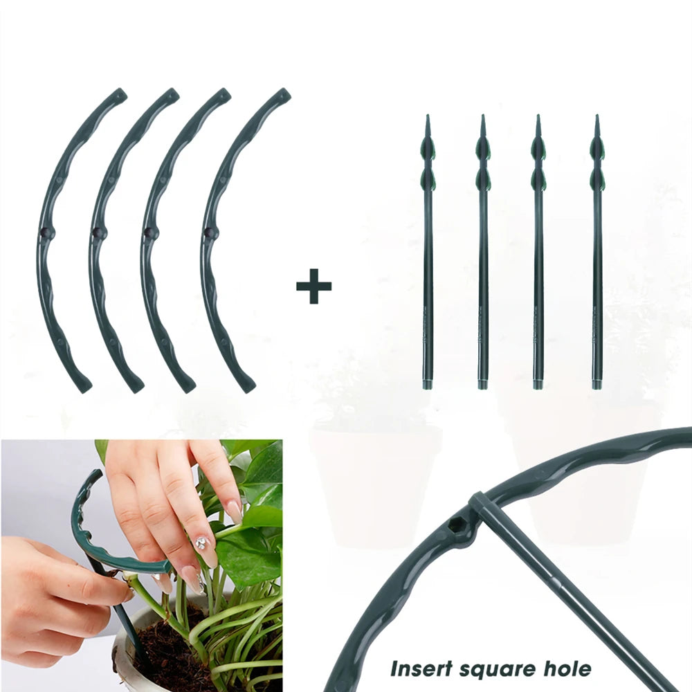 Plastic Plant Support Pile Frame Greenhouse Arrangement Semicircle Fixed Rod Indoor Flower Plant Vine Climbing Bracket