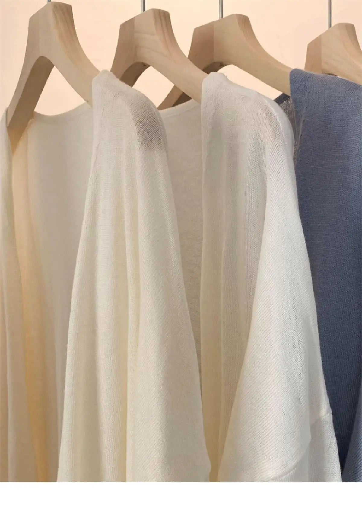 LovelyRoyalCN Cardigan Sommer Strick - Größe M, Material Baumwolle, Farbe Apricot