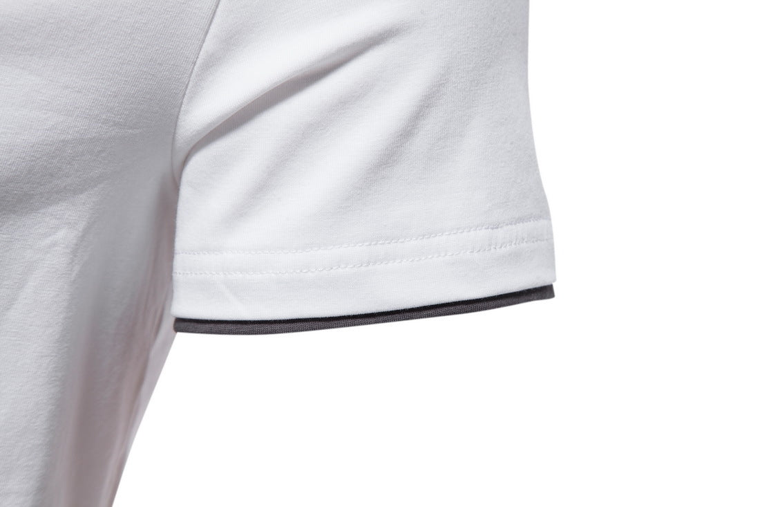 Mens Short Sleeve Henley Shirts Casual Cotton Slim Fit Basic Summer V Neck T-Shirt