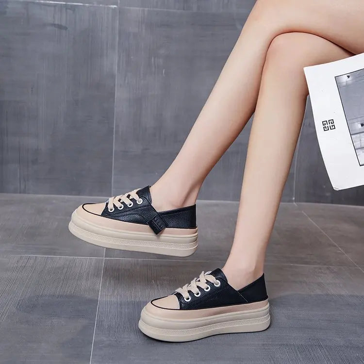 UXST JY100 Bequeme Plateausneaker - Größengetreu 1-3cm