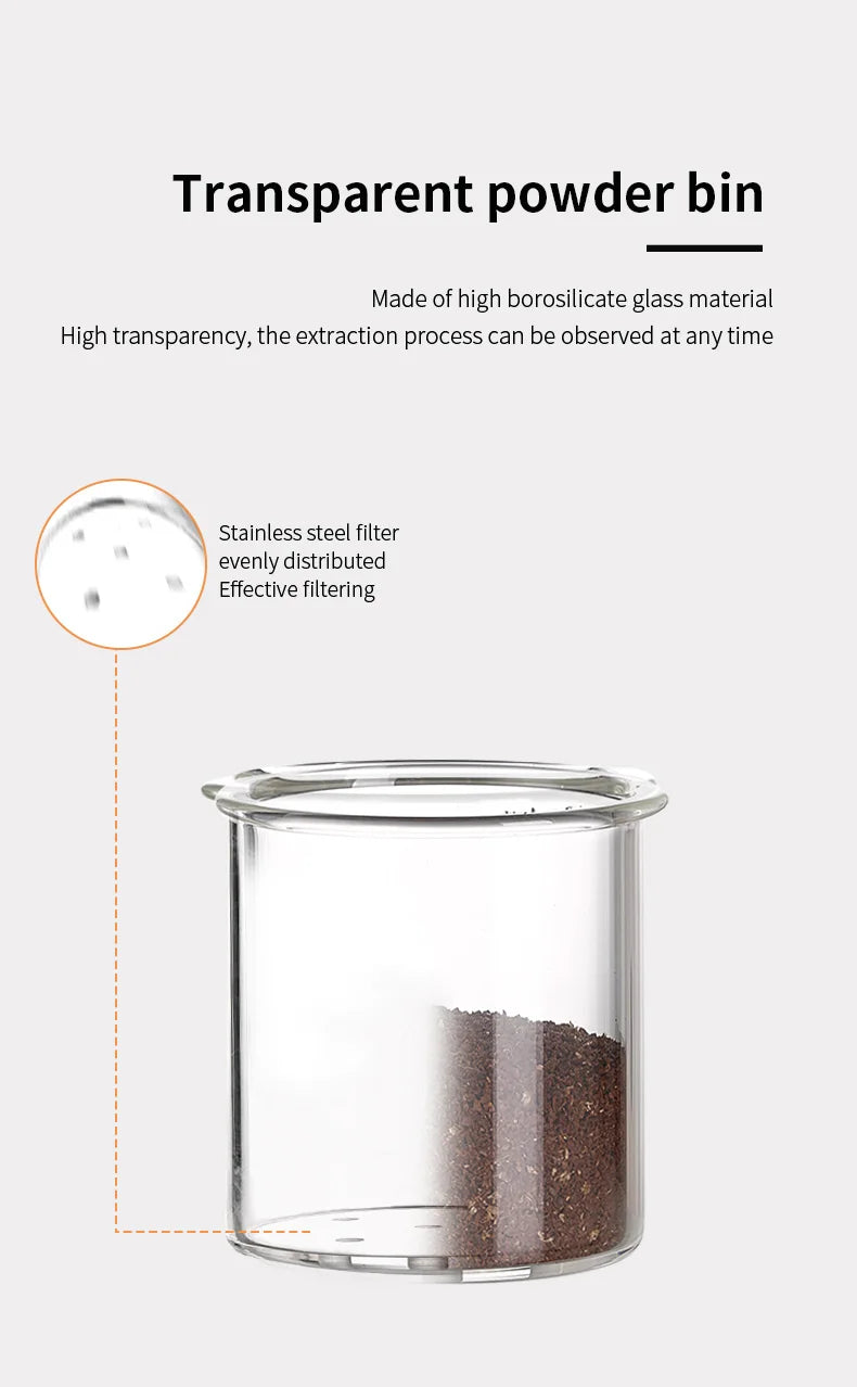 Glass Ice Drip Cold Brew Coffee Pot Portable Ice Cold Drinking Coffee Maker Home Kitchen Use Pour Over Kettle Removable Cleaning
