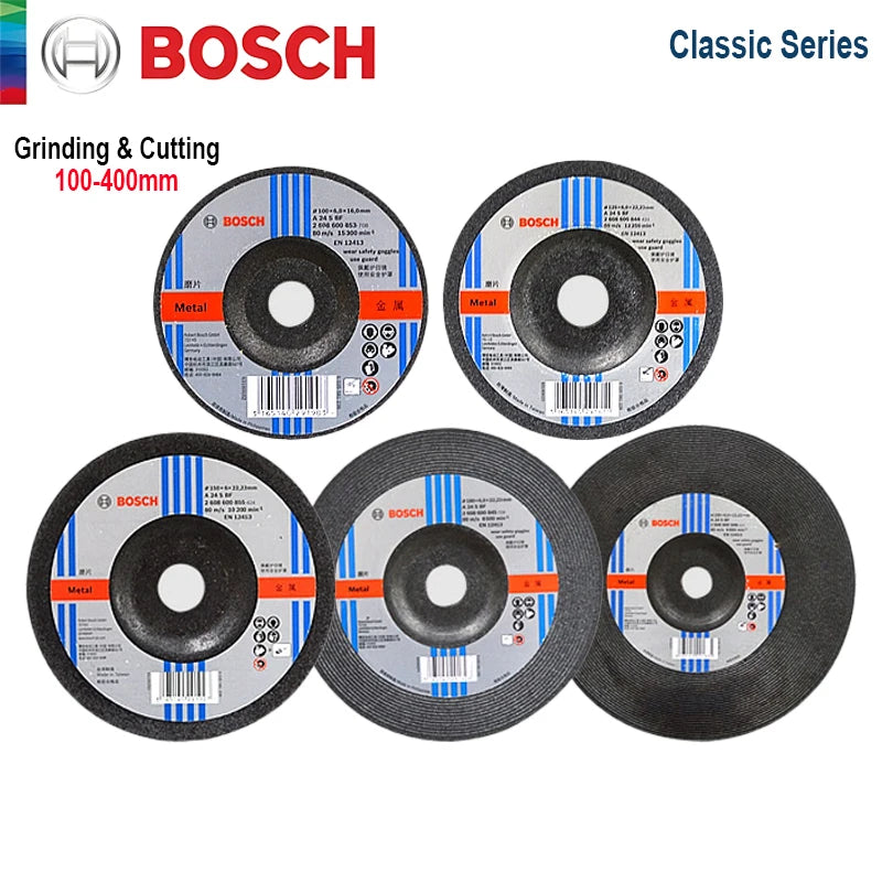 Bosch Metal Grinding Wheel Cutting Disc Classic Series Angle Grinder Accessories 100/125/150/180/230/305/355/400mm Cutting Wheel