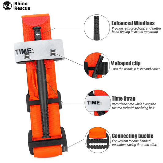 Rhino Rescue Tourniquet Einhändig - L. 95 cm, Gewicht 95 g