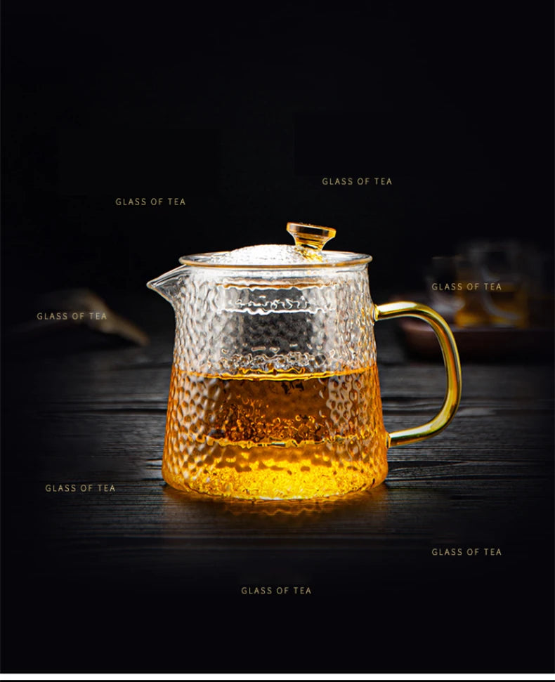 GIANXI High Quality Heat Resistant Glass Tea Pot Chinese Kung Fu Tea Set Puer Kettle Coffee Glass Pot Convenient Office TeaPot
