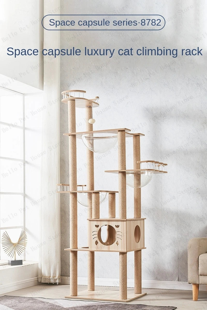 Seven-story Luxury Cat Villa Multi-Story Cat Tree House Scratch-resistant and Wear-resistant Sisal Grabbing Posts cat tree