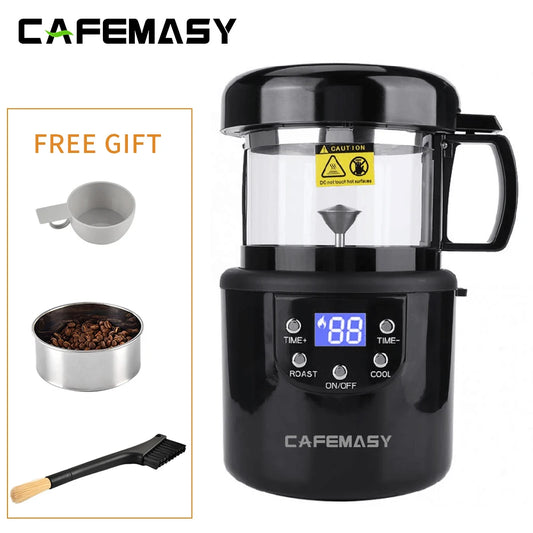CAFEMASY Electric Coffee Bean Roaster Machine Mini Household Air Coffee Bean Roaster Temperature Control Coffee Roasting Machine