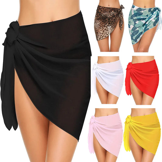 Damen Sarongs - Kurze Sarongs Badeanzug-Abdeckung Strand-Bikini-Wrap Chiffon-Schal
