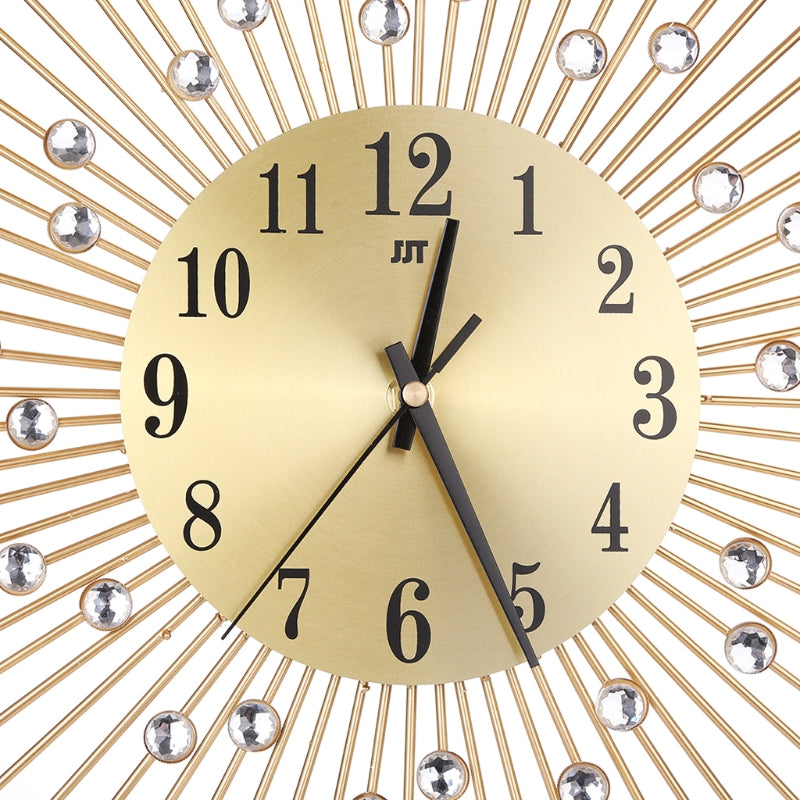 for Creative Diamond Modern 3D DIY Wall Clock Metal Luxury Room Home Office Deco
