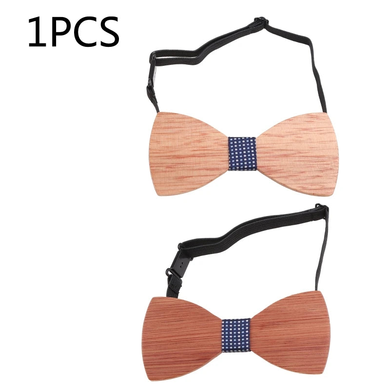 Novelty Design 3d Wooden Tie Pocekt Square Cufflinks Fashion Wood Bow Tie Wedding Dinne Handmade Corbata Wooden Ties