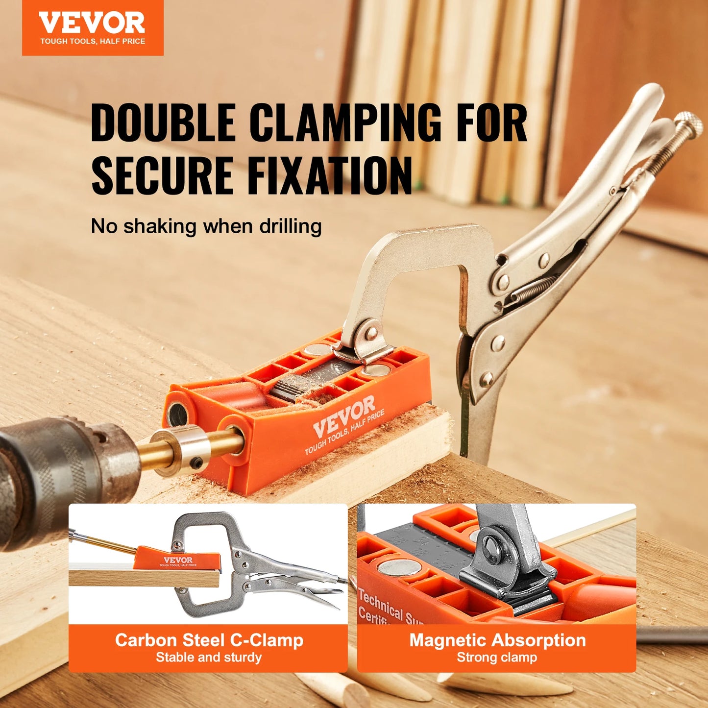 VEVOR 56 Pcs Pocket Hole Jig Mini Jig System