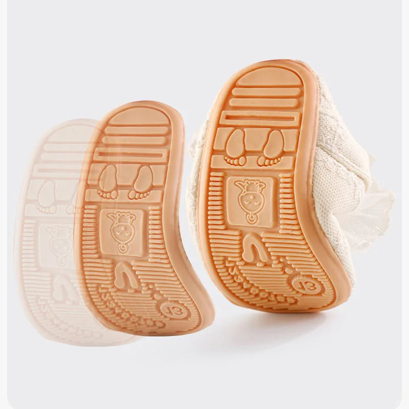 Sommer Baby Lauflernschuhe 2025 - 0-18M Mädchen Bestickte Mesh Schuhe - Kleinkind Schleife Weiche Sohle Stoffschuhe