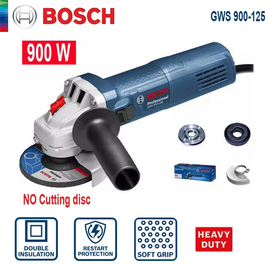 Bosch Professional Angle Grinder GWS 900-125 /100 Electric Grinder 900W Motor 125mm Slice Grinding Cutting Polishing Rotary Tool