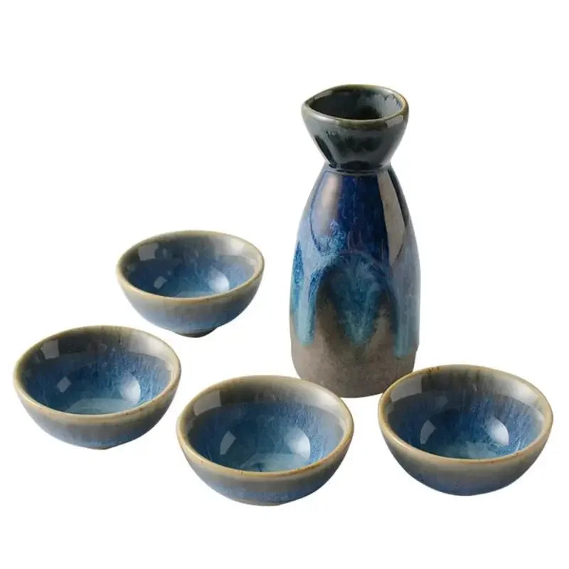 Sake Set Japanese Ceramic Cups Cup Traditional Serving Japan Bottle Saki Pot Decanter Winehot Sets Set Coldholders Warmer