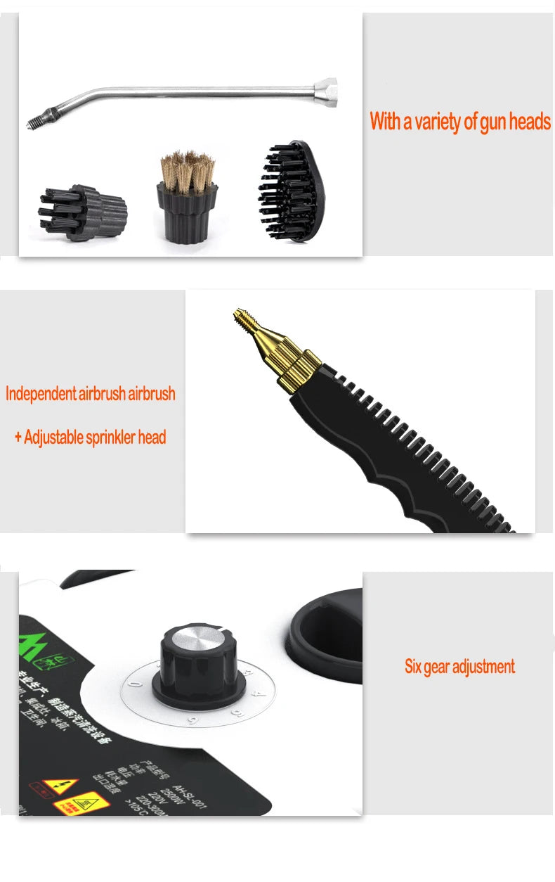 2500W Portabler Dampfreiniger