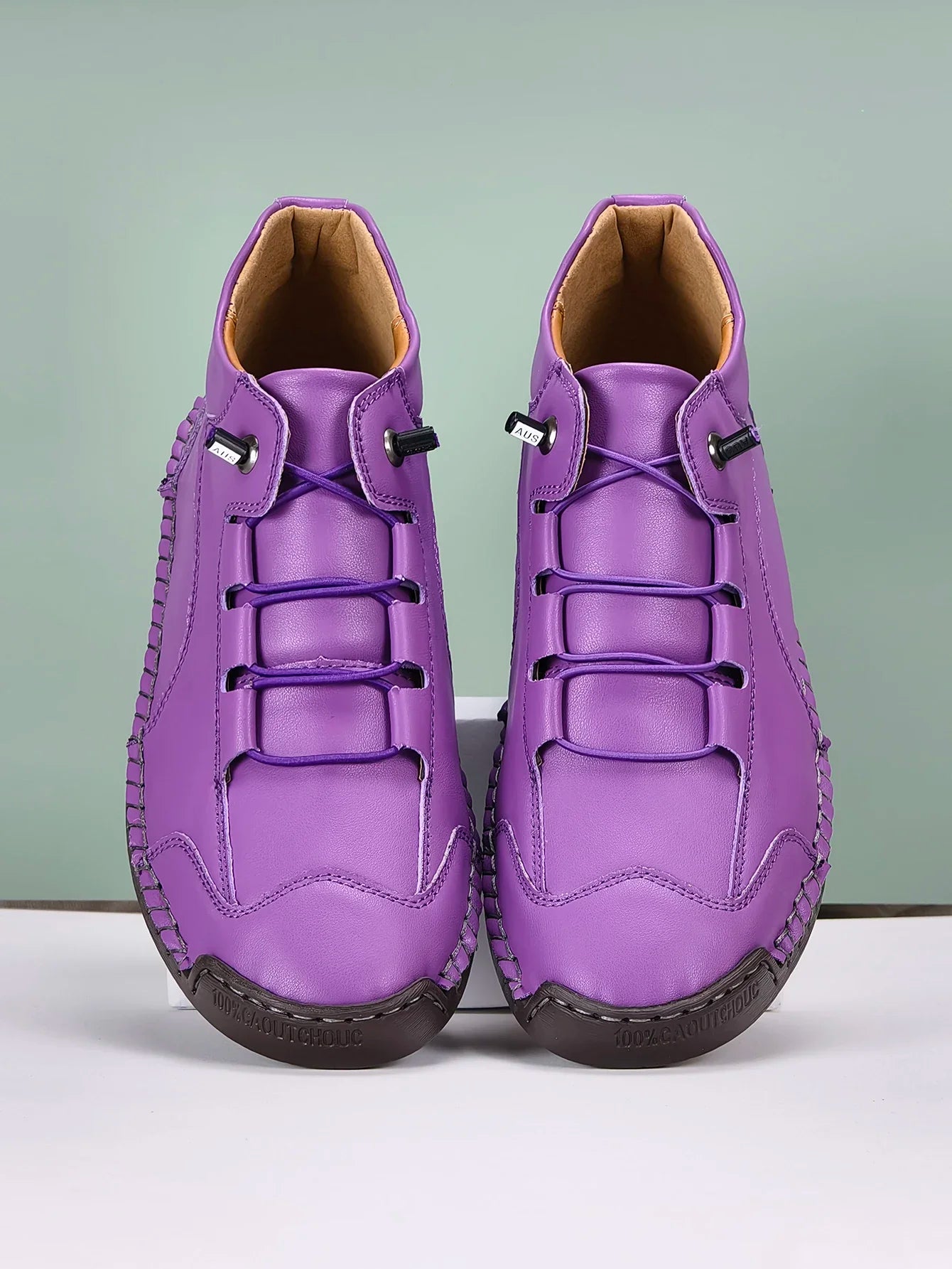 New Fashion Sneakers Women Handmade Leather Casual Shoes Design Platform Loafers Breathable Flats Shoe Driving Plus Size