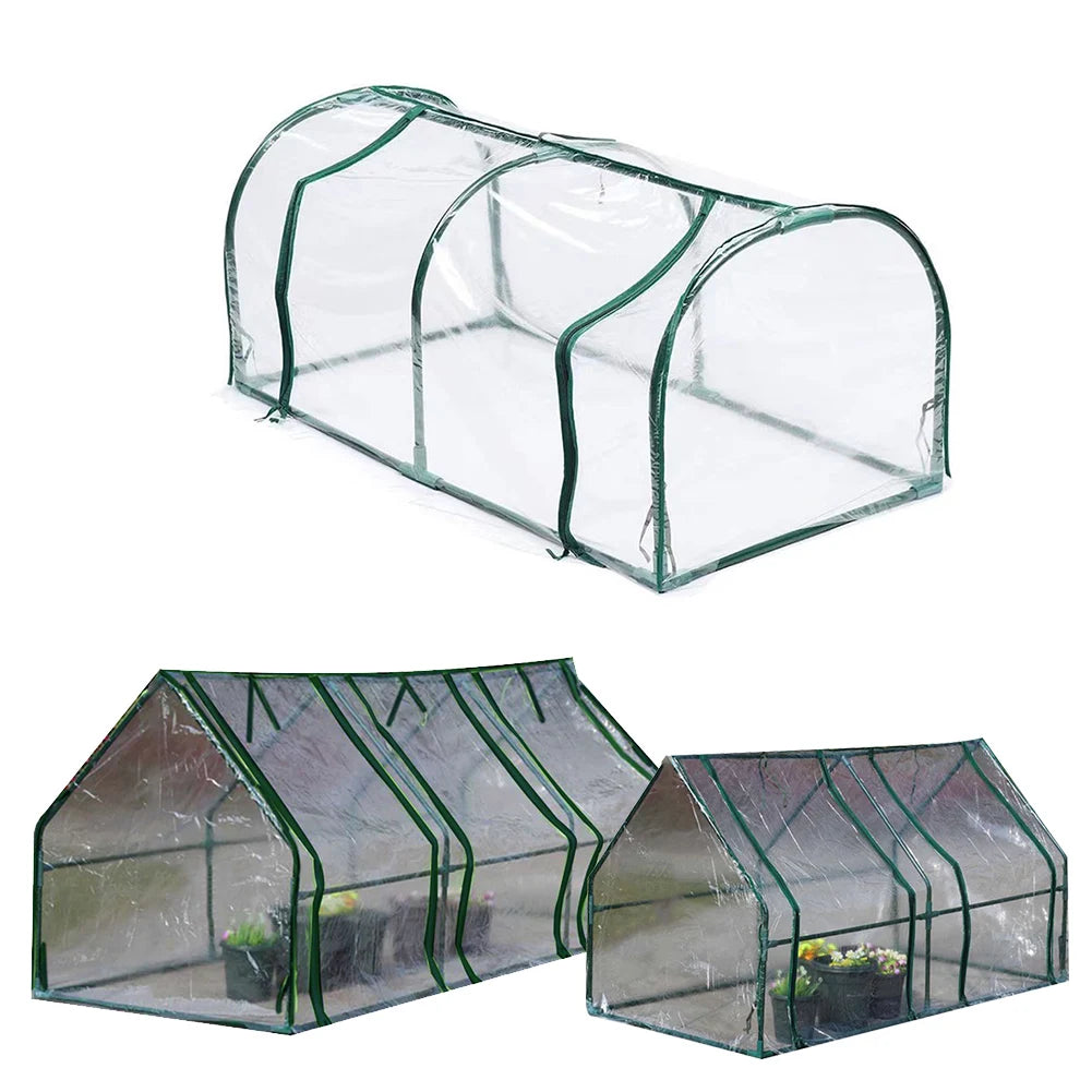 Mini Garden Greenhouse Cover Replacement Cover With Roll-up Door Water Resistant Hyaline Plant Flowers Vegetable Without Bracket