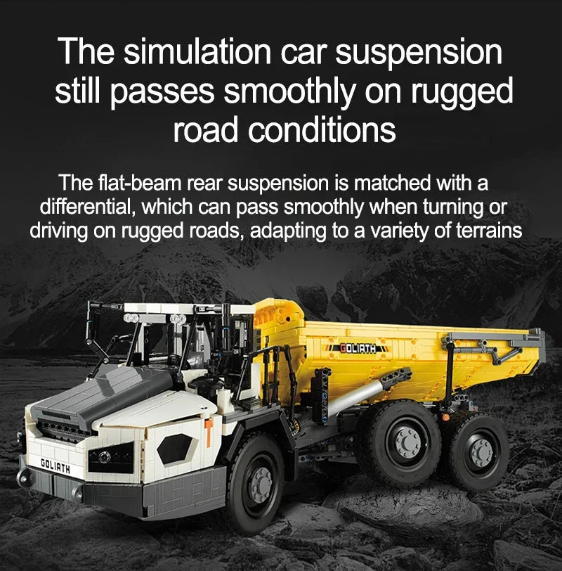 Camion basculant Cada C61054 RC cu telecomandă - 3067 piese baterie