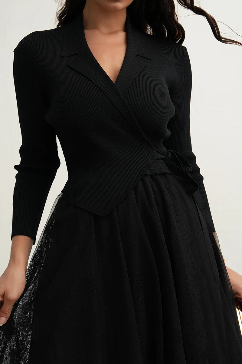 Set rochie tricotată Ropa De Comoda - Mărime normală, Lungime până la jumătatea gambei, Conținut material 31-50%