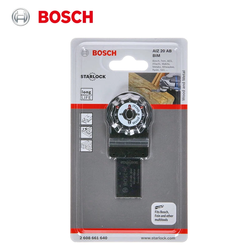 Bosch Starlock Accessories Oscillating Saw Blade AIZ 20 AB Wood Metal Plunge Saw Blade for Bosch Gop Series Renovator Power Tool