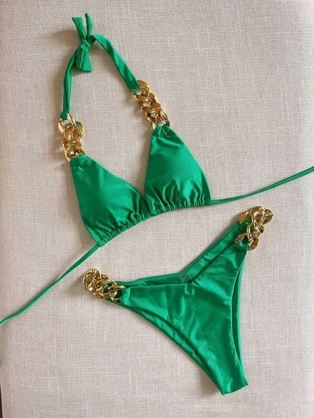 RUOTONGSEPT Elegant Bikini 2025: Verbesserte Unterstützung Nylon Dreieck Badeanzug - Brasilianischer Bikini Set Halter Schwimmbekleidung Frauen 2-teilig