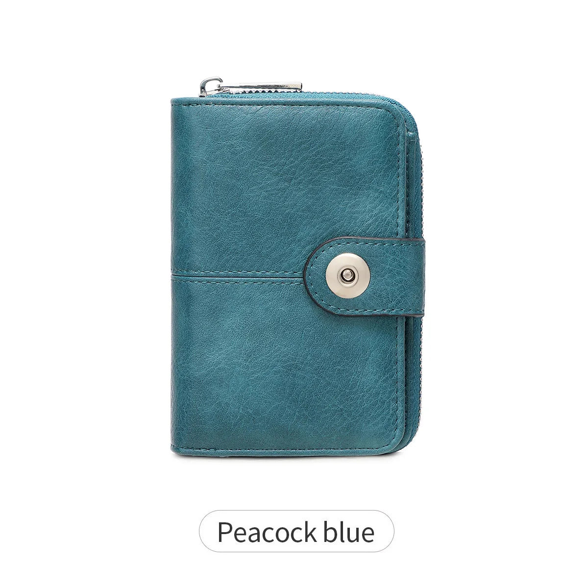 Neue Frauen Geldbörse Retro Dreifach RFID Schutz Kurz Stylish Design Große Kapazität Reißverschluss Schnalle