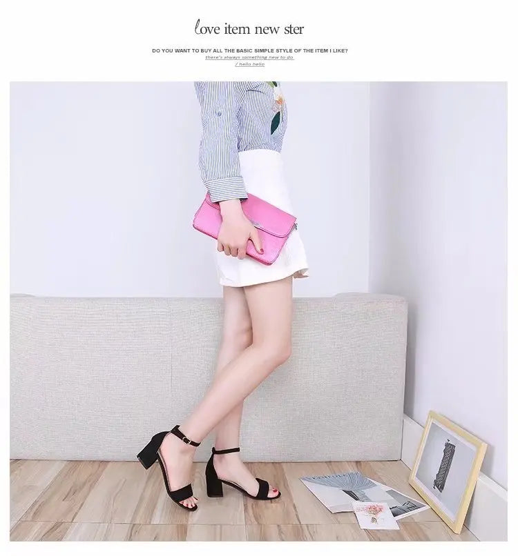 Heeled Sandals Women 2024 Elegant Woman Shoes with Low Heels Luxury Designer Block Heel elegant Best Selling Products