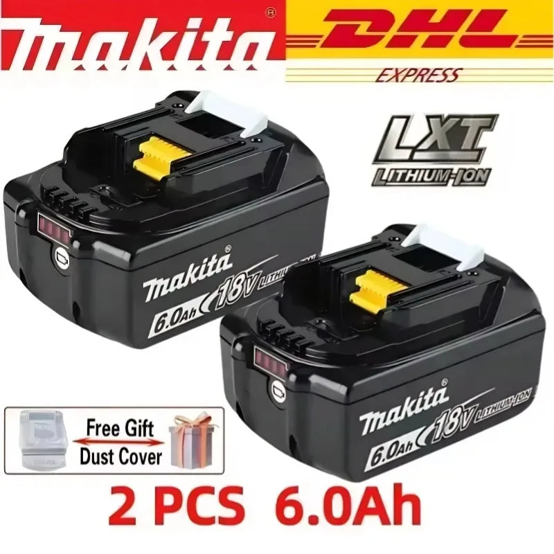 Makita Original 18V 6.0Ah Li-ion Battery Rechargeable for BL1860 BL1850 BL1830B BL1815 - High Capacity Power Tool Battery