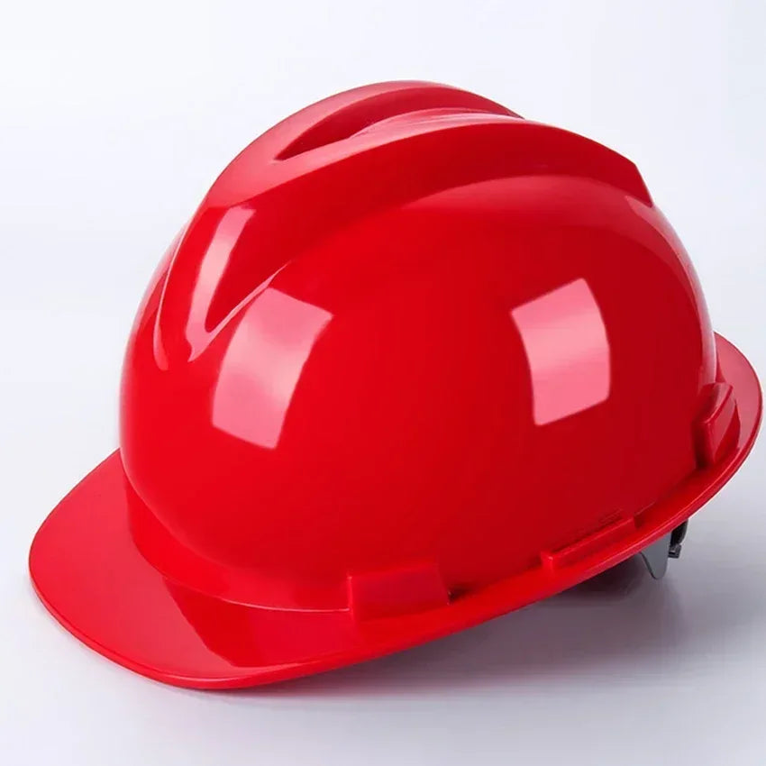Worker Construction Site Protective Cap ABS Hard Hat V Shaped Adjustable Size Rotary Knob Safety Helmet - Golden Bridge Store