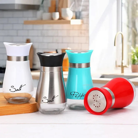 MOONBIFFY Gewürzstreuer Glas - 250ml, Edelstahldeckel